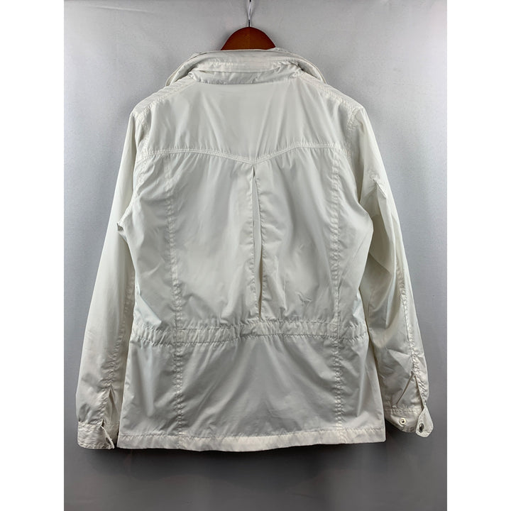 Women's Vintage Y2K Larry Levine White Wind Breaker Jacket  Size XS