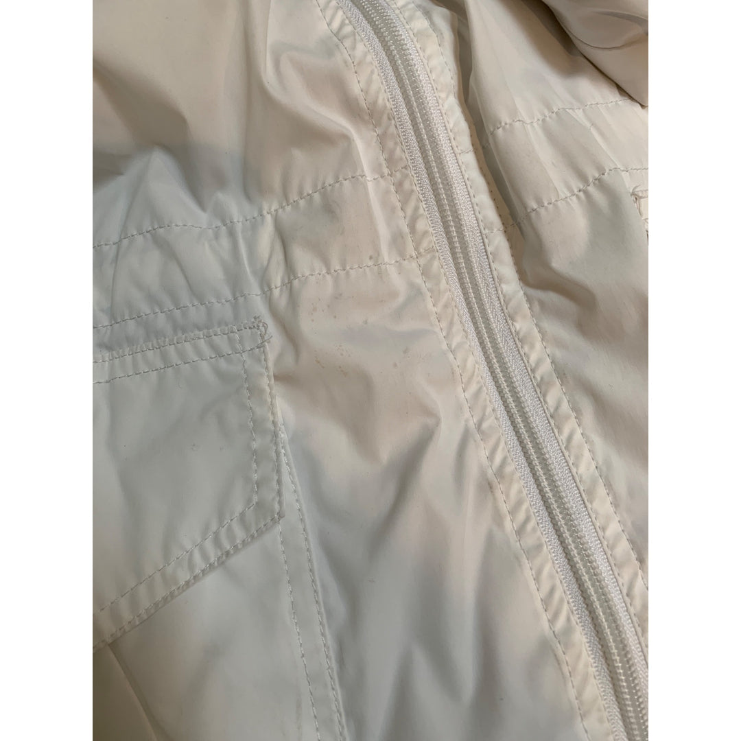 Women's Vintage Y2K Larry Levine White Wind Breaker Jacket  Size XS