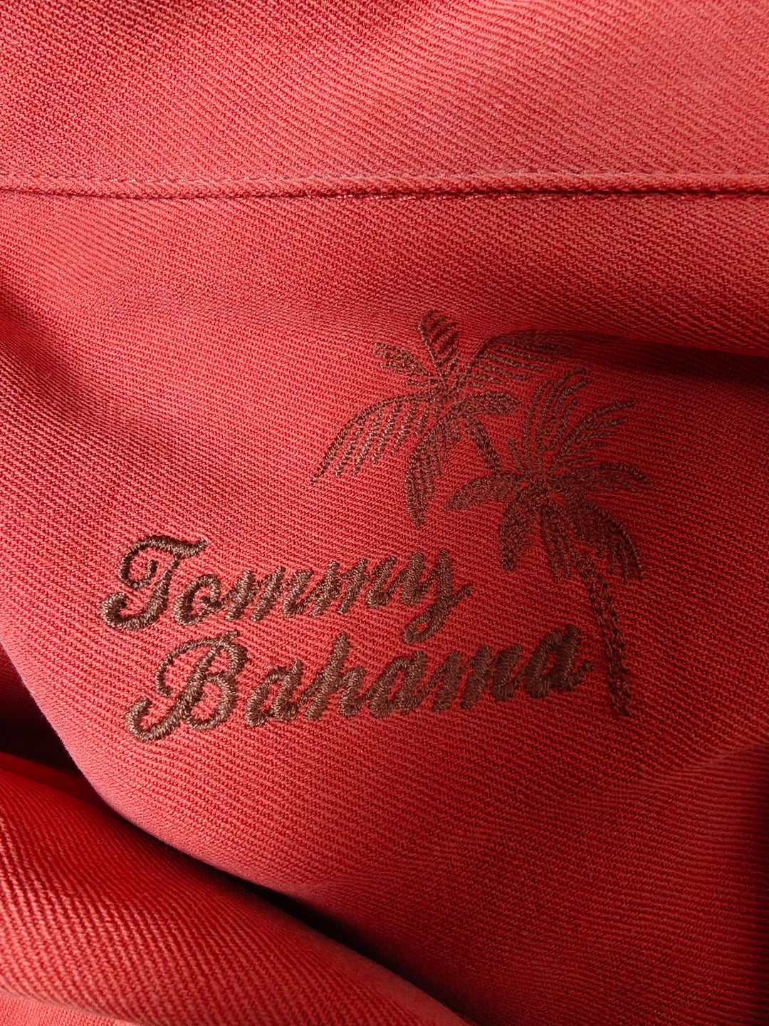 Mens Tommy Bahama Silk Button Up Shirt Red 3XT