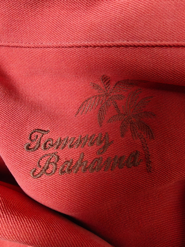 Mens Tommy Bahama Silk Button Up Shirt Red 3XT