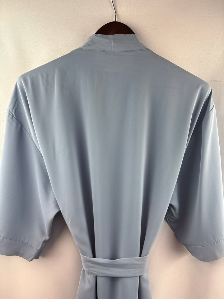 Women’s Birdy Grey M/L Misty Blue Short Sleeve Robe