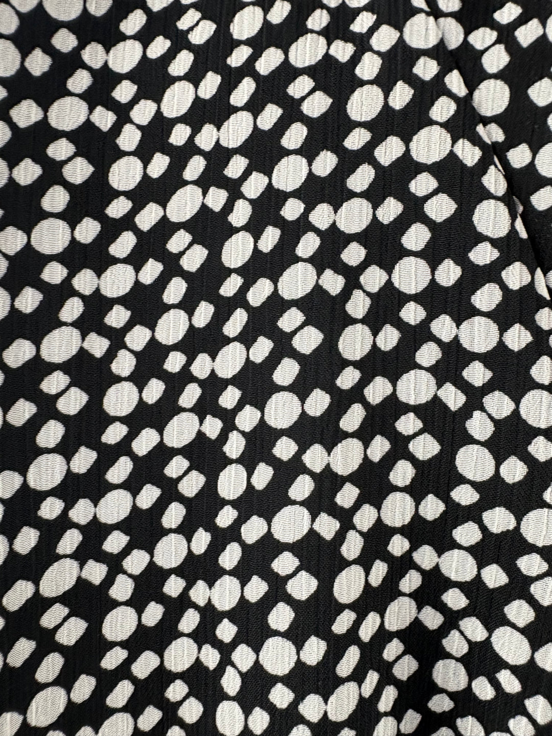 Women’s Notations Small Black & White Dot Blouse