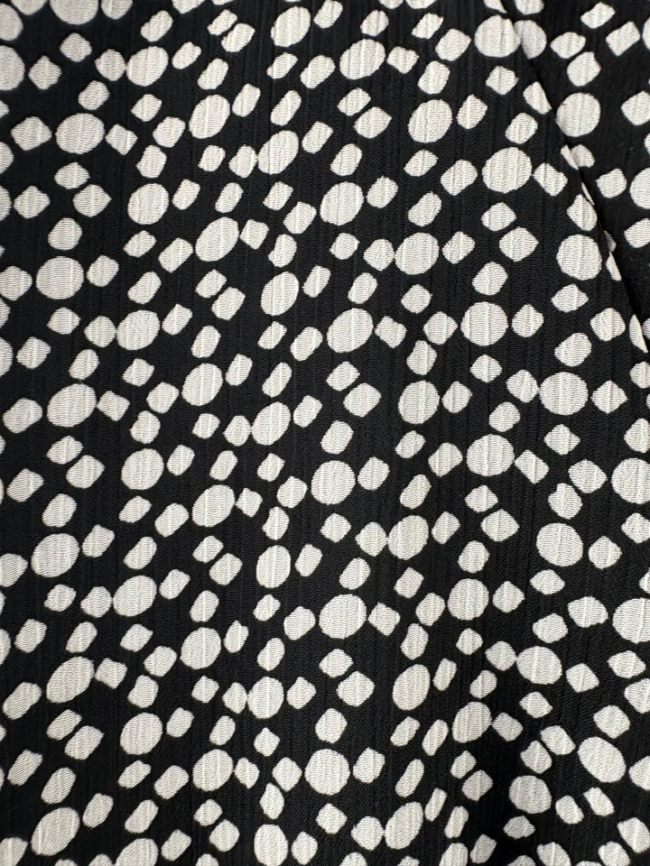 Women’s Notations Small Black & White Dot Blouse