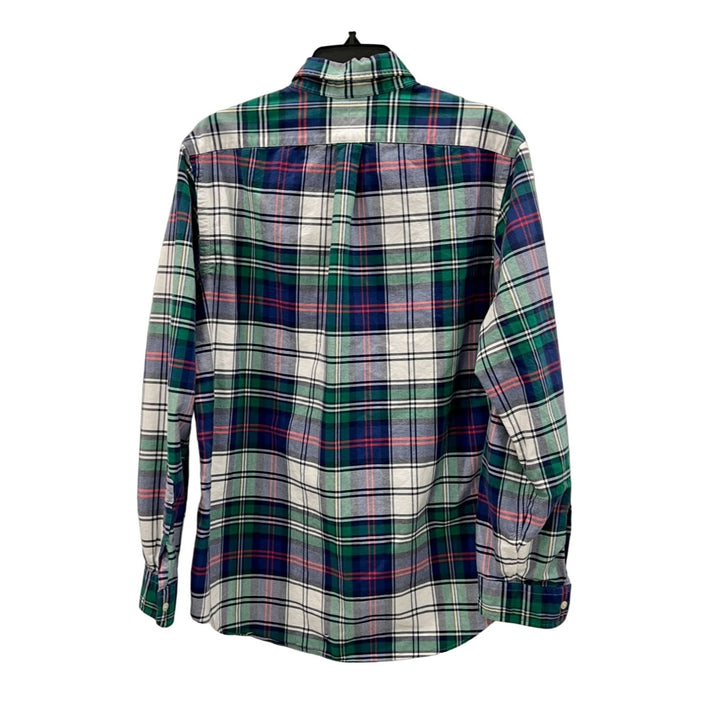 RALPH LAUREN Blue & Green Plaid Cotton Button Down Long Sleeve Shirt - L