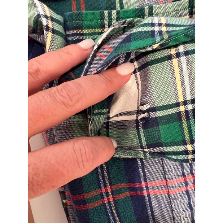 RALPH LAUREN Blue & Green Plaid Cotton Button Down Long Sleeve Shirt - L