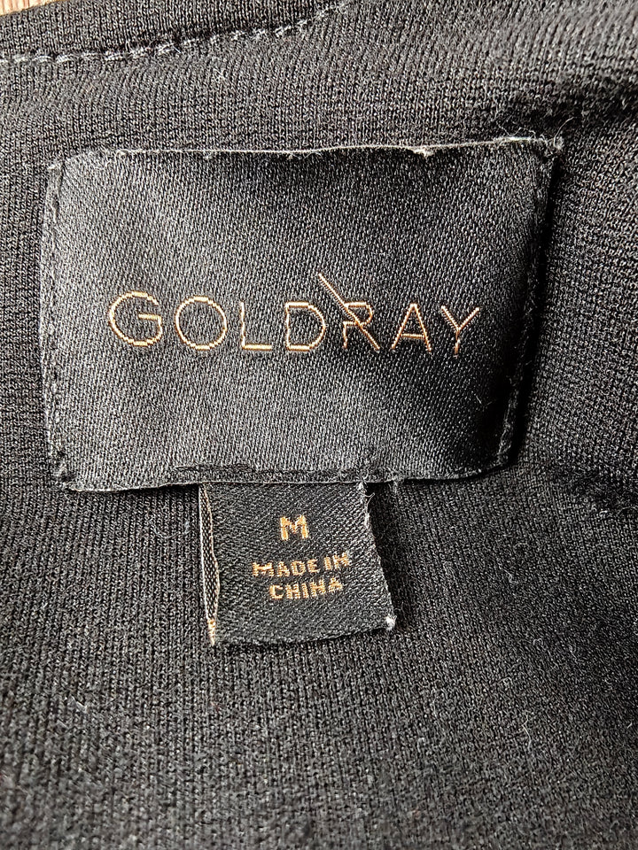 Women Goldray Open Front Asymmetrical Jacket Black Medium