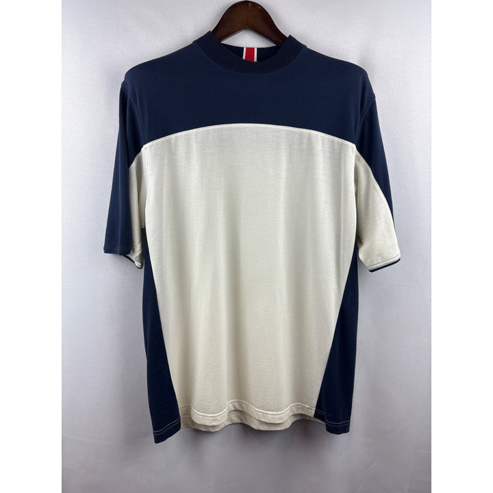 Men’s Cutter & Buck Large White & Navy Colorblock T-Shirt