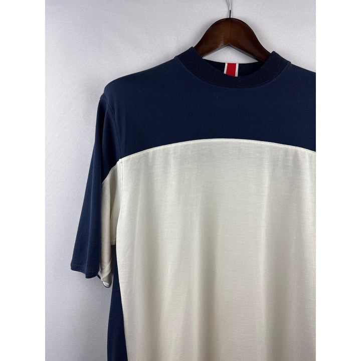 Men’s Cutter & Buck Large White & Navy Colorblock T-Shirt