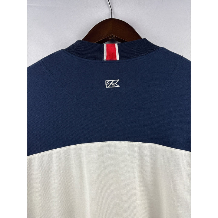 Men’s Cutter & Buck Large White & Navy Colorblock T-Shirt