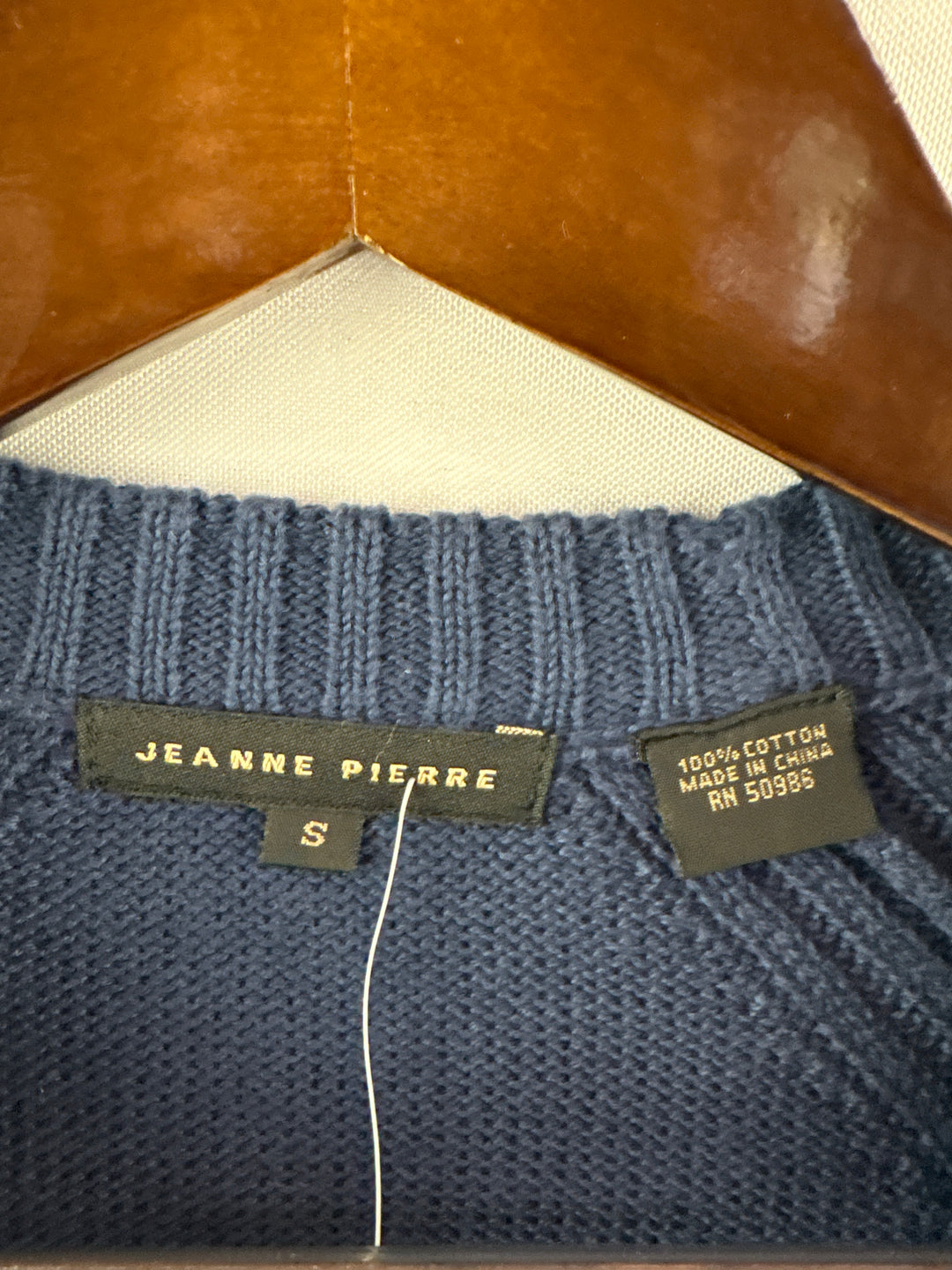 Women’s Jeanne Pierre Small Navy Pullover Sweater
