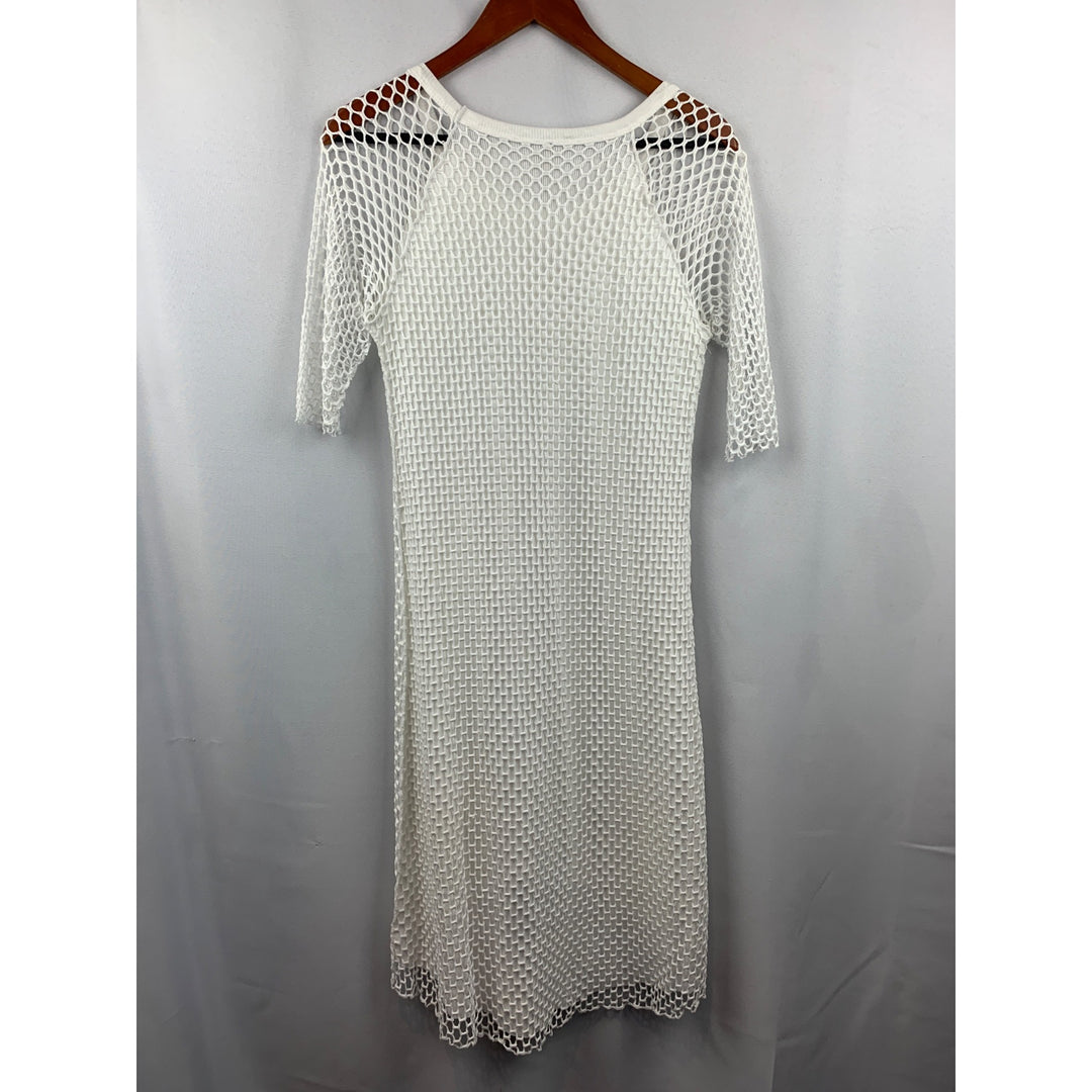 Women’s Pete White Mesh Dress Double Layered Size M