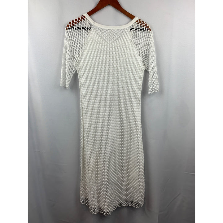 Women’s Pete White Mesh Dress Double Layered Size M