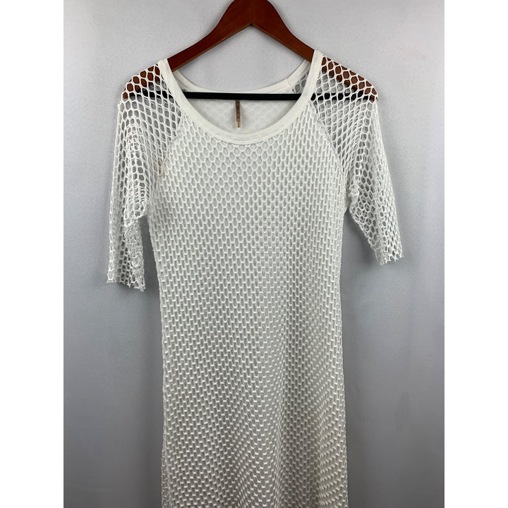 Women’s Pete White Mesh Dress Double Layered Size M