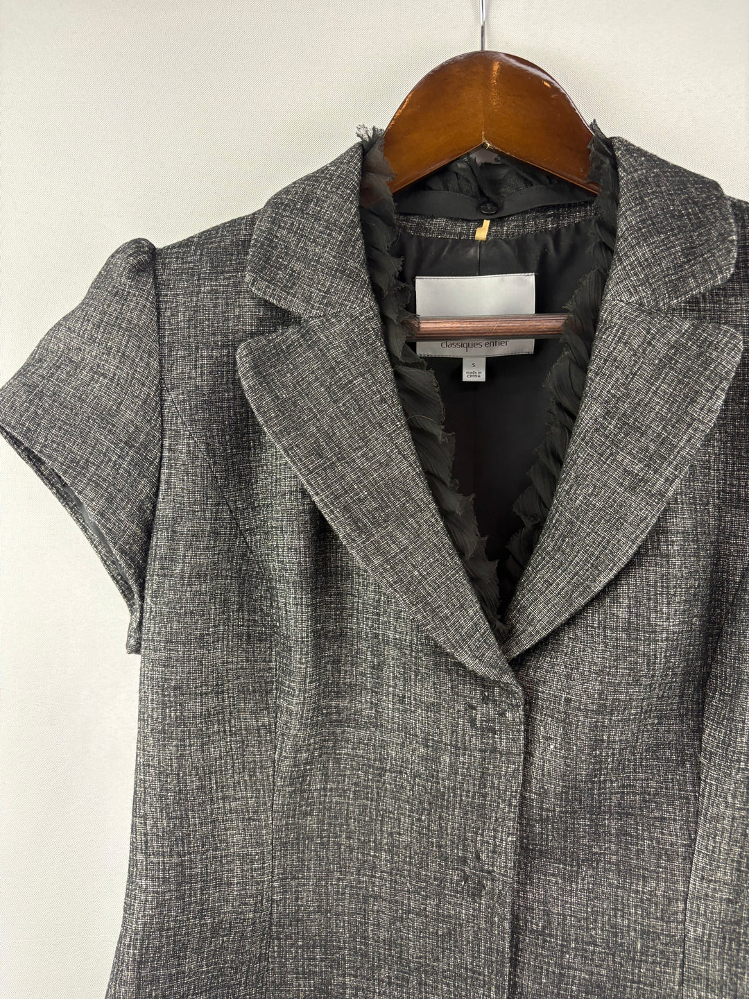 Women’s Classiques Entier Small Gray Short Sleeve Blazer