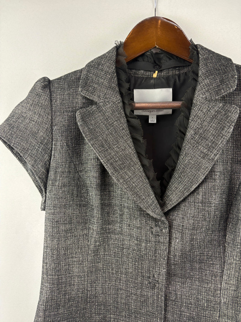 Women’s Classiques Entier Small Gray Short Sleeve Blazer