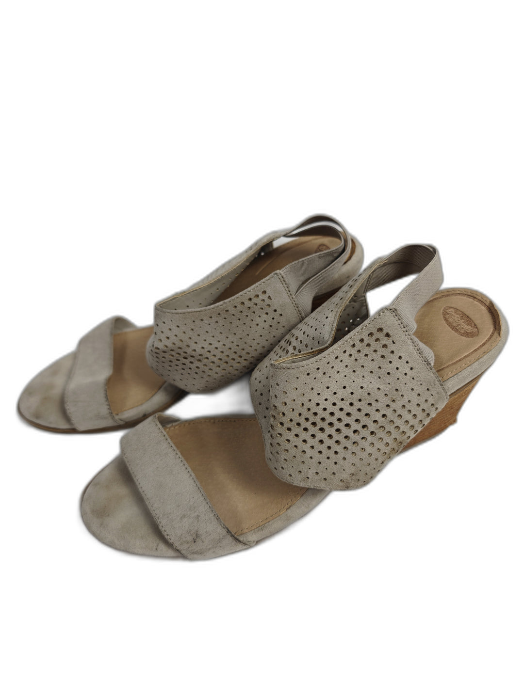 Womens Dr Scholls Wedge Sandals Taupe Size Unknown