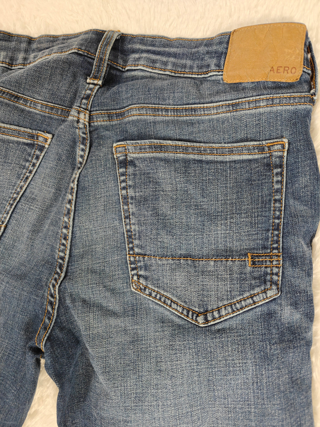 Mens Aeropostale Skinny Distressed Blue Jeans 32x32