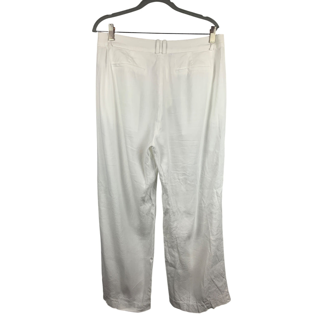 J.Crew Re-Imagined Womens Linen-Blend White Pants Size 10