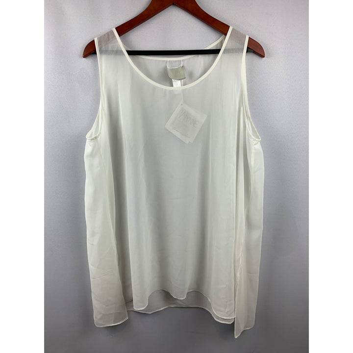 Women’s Wynne Layers White Tank Top Size 1X