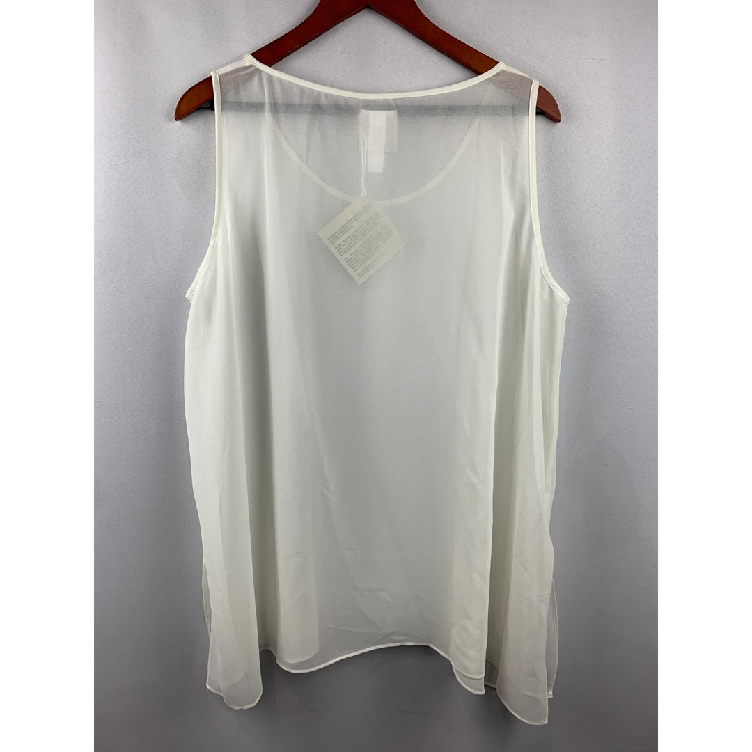 Women’s Wynne Layers White Tank Top Size 1X