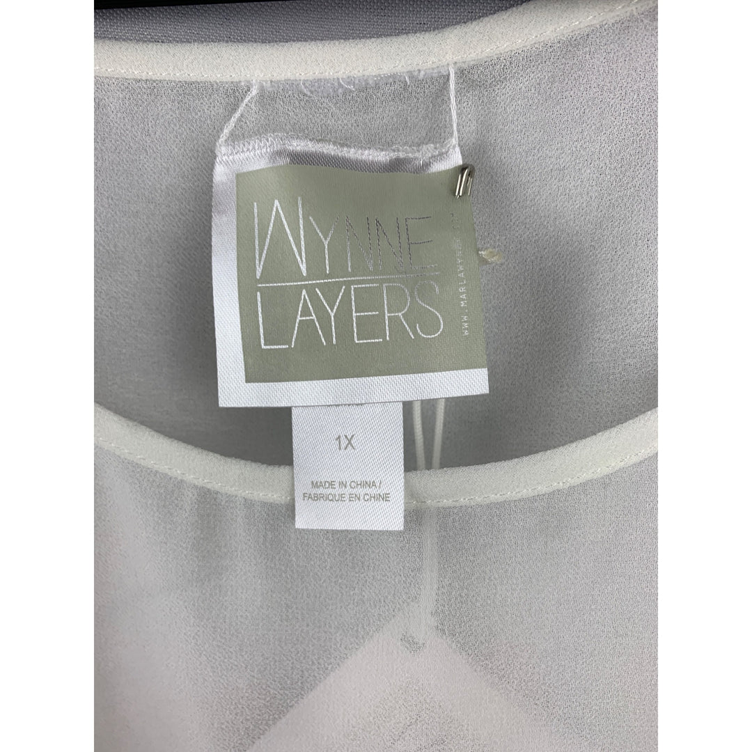 Women’s Wynne Layers White Tank Top Size 1X