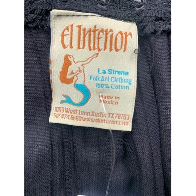 Women's El Interior Black Cotton Shirt -  Size XL