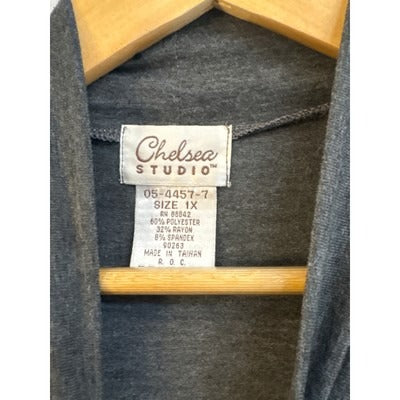 #Women’s Chelsea Studio Grey Mock Neck Dress Size 1X.