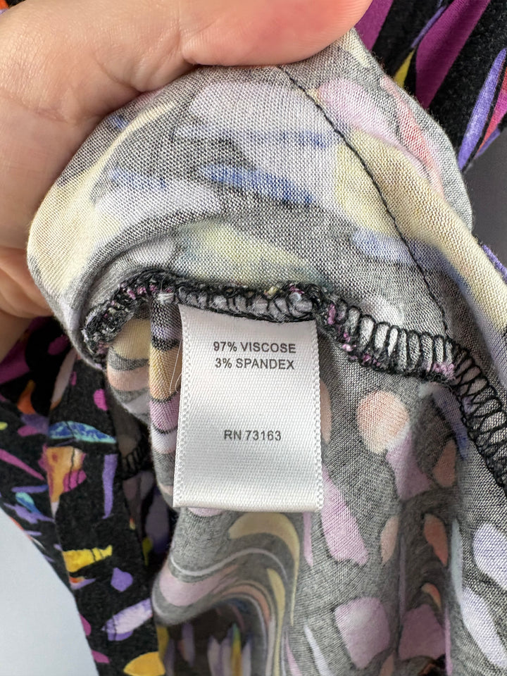 Women’s Cable & Gauge Medium Black w/ Multicolor Patterned Blouse