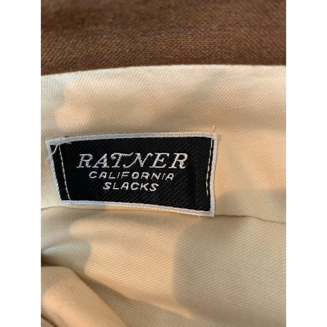 Ratner California Slacks Brown Mens Trousers - Classic Fit Comfortable & Stylish