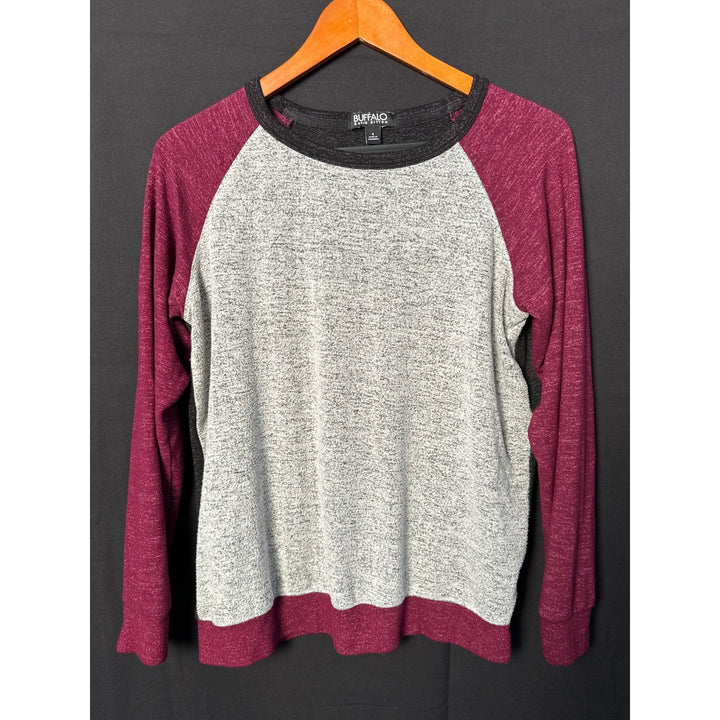 Buffalo David Bitton Gray/Maroon/Black Sweatshirt size SM.