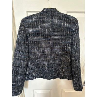 Women’s Louben Tweed Dark Blue Blazer Size 10