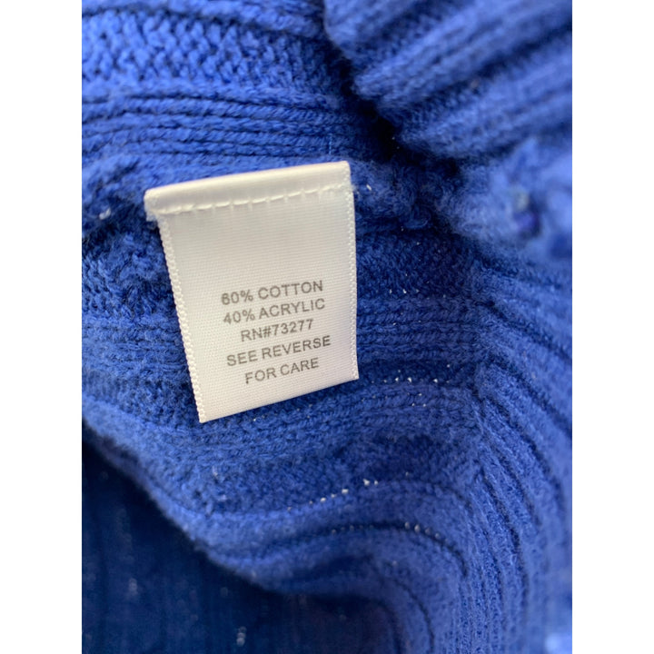 Croft & Barrow Womens Cable Knit Color Block Sweater XS