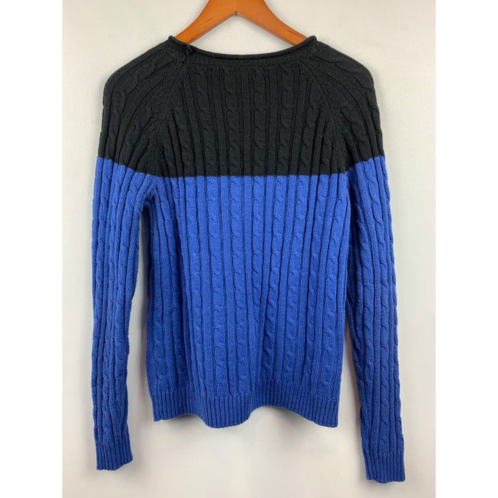 Croft & Barrow Womens Cable Knit Color Block Sweater XS