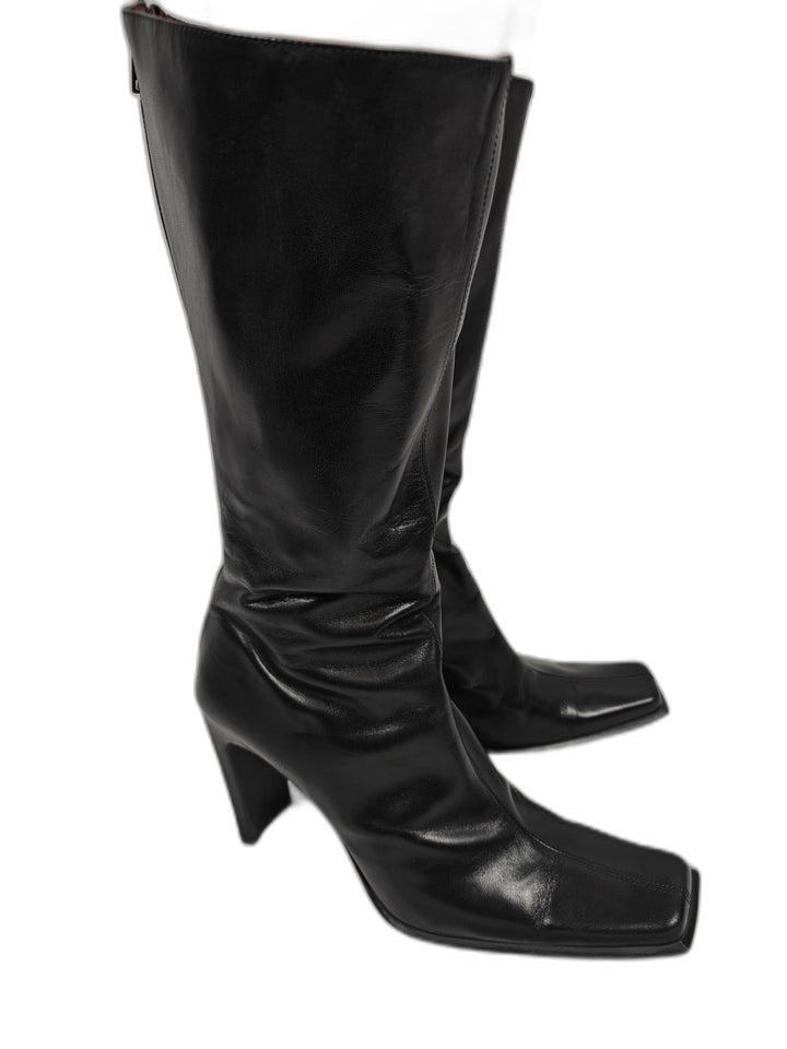 Women Charles David Knee High Boots Black 9