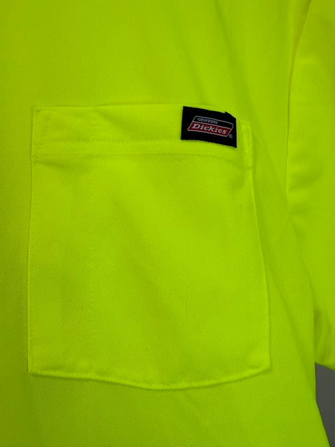 Genuine Dickies Neon Yellow Pocket Tee SzM NWOT