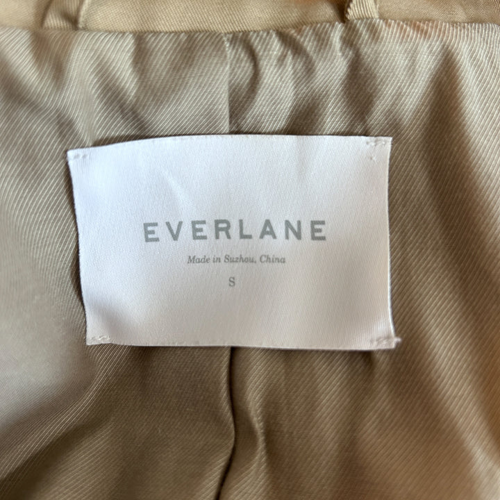 Everlane Small The Modern Trenchcoat Women's Double Breasted Preppy Khaki Long Belted