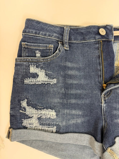 SO Shortie Jean Shorts Sz17/33W(High Rise, Rolled Cuff)