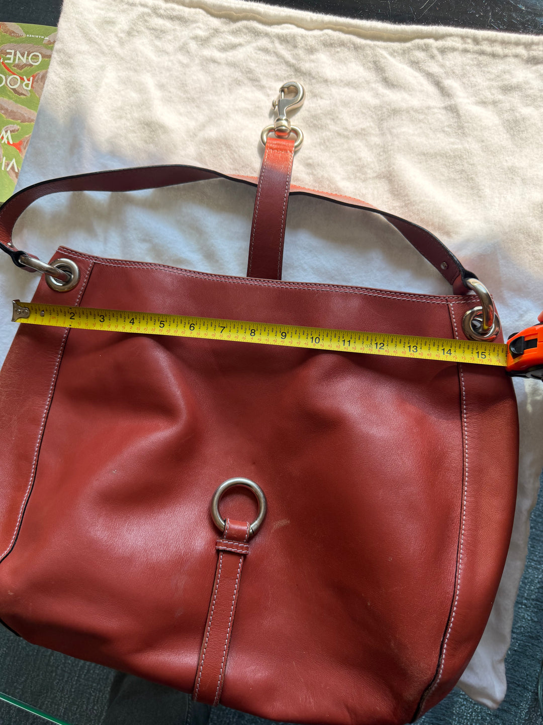 Marc Jacobs Collection Burnt Orange Leather Hobo Shoulder Bag Large