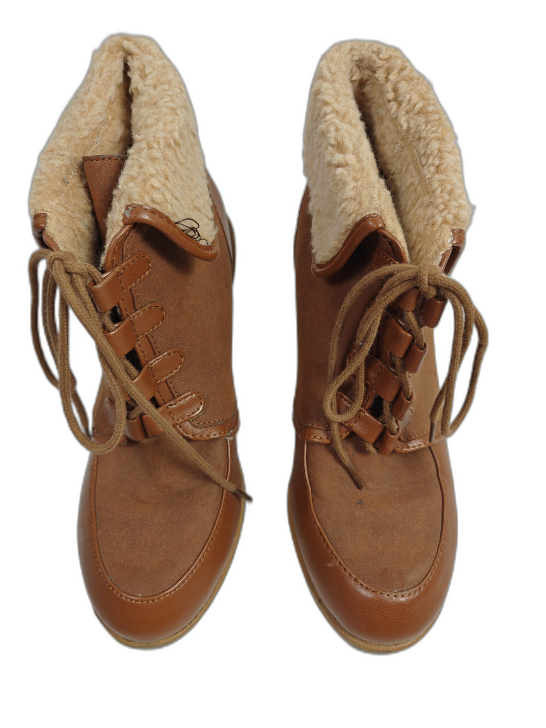 Women H&amp;M Ankle Wedge Boots Brown Size 8