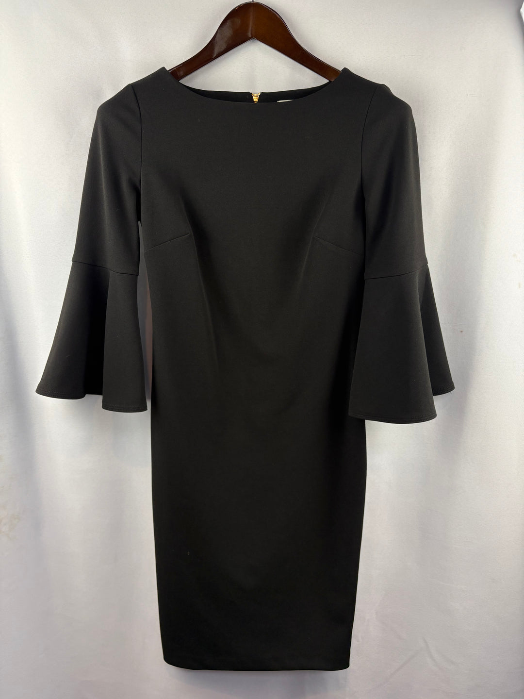 Women’s Calvin Klein Size 2 Black 3/4 Sleeve Work Dress