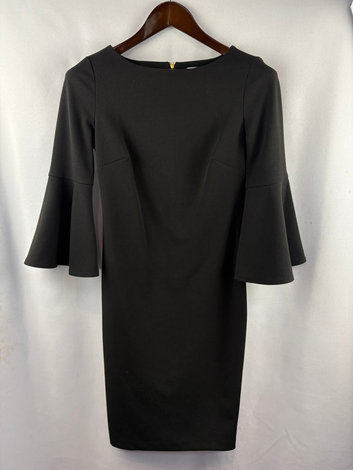 Women’s Calvin Klein Size 2 Black 3/4 Sleeve Work Dress