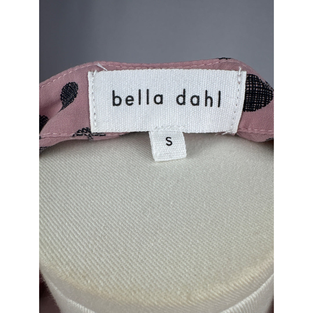 Bella Dahl Womens Sleeveless Pink & Black Polka Dot Blouse S