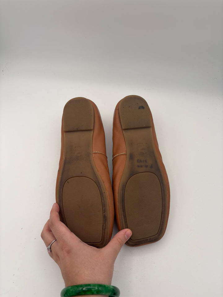 Women’s Empress Size 8.5 Burnt Orange Leather Ballet Flats