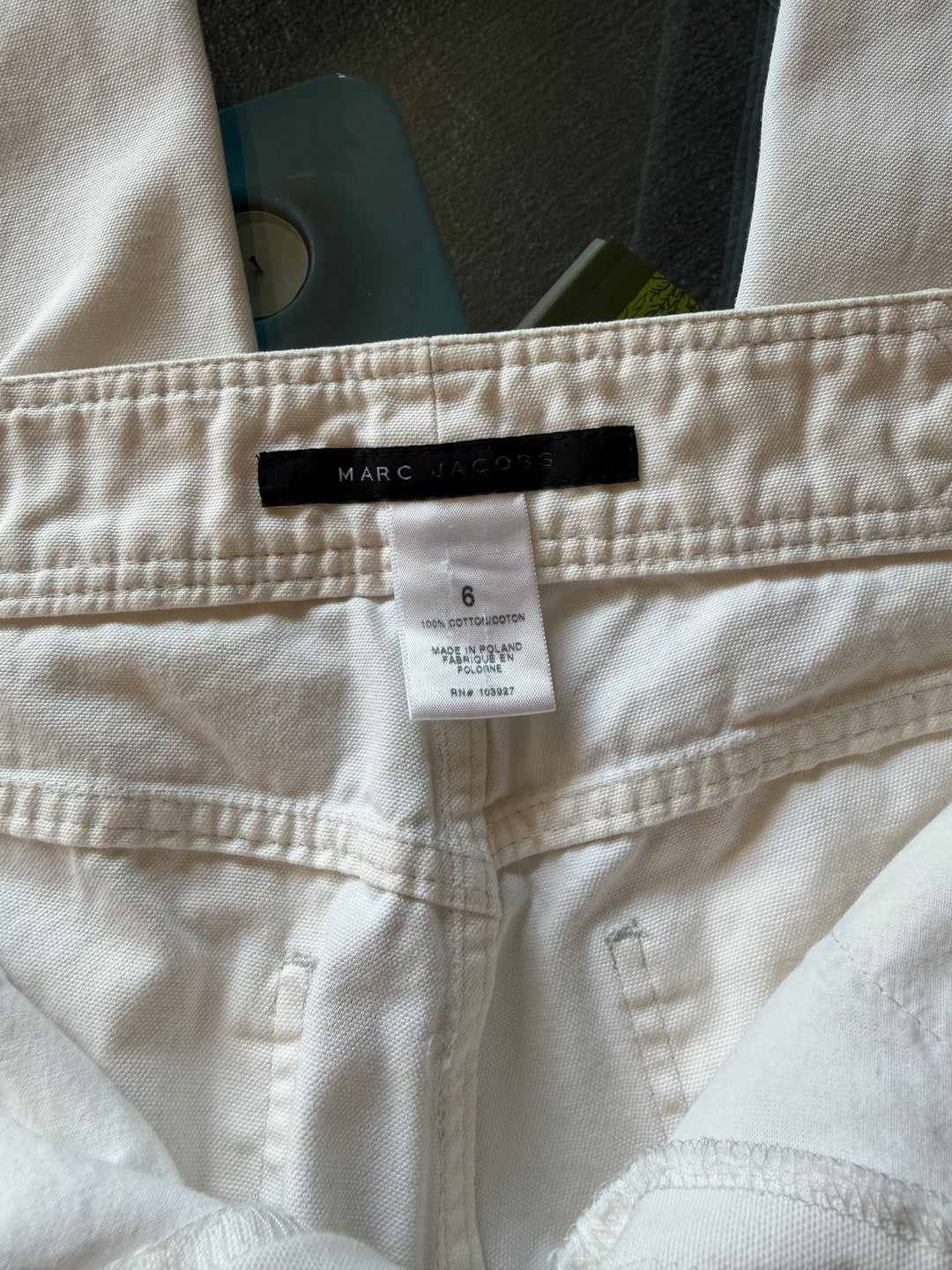 Vintage Y2K Marc Jacobs White Cotton Wide Leg Pants Size 6