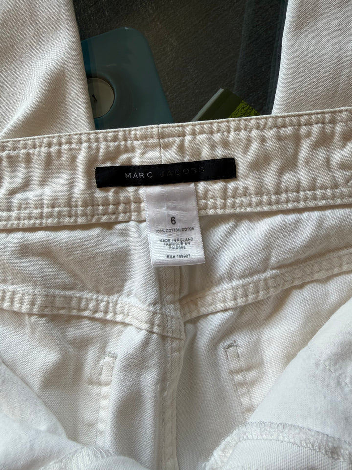 Vintage Y2K Marc Jacobs White Cotton Wide Leg Pants Size 6