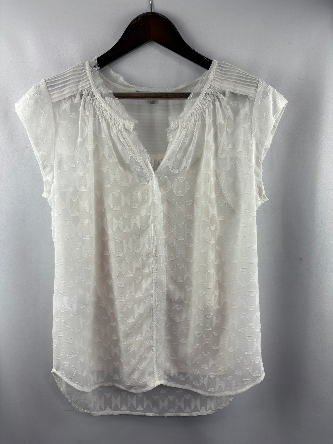 Women’s Daniel Rainn Medium White Short Sleeve Blouse