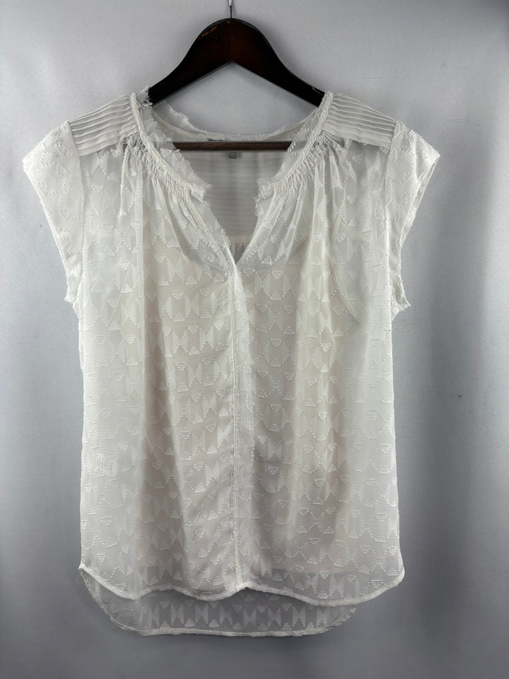 Women’s Daniel Rainn Medium White Short Sleeve Blouse