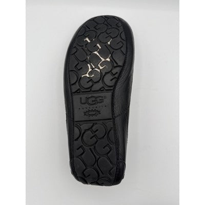 Men’s UGG Black Ascot Leather Slipper Sz 10
