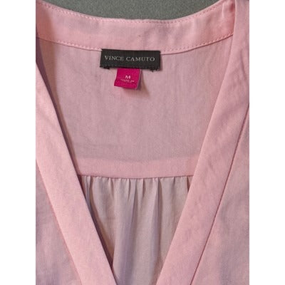 Women’s Vince Camuto Pink Sleeveless V-Neck Blouse Sz M