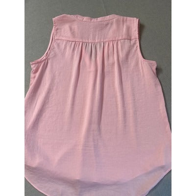 Women’s Vince Camuto Pink Sleeveless V-Neck Blouse Sz M